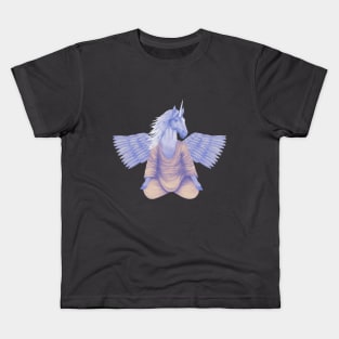 meditating pegasus 2 Kids T-Shirt